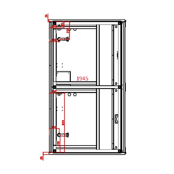 Vlees-/Viskoeltoonbank | RICK | -1°C/+7°C | Plaatkoeling | Kantelruit | 1945x1095x1250(h)mm