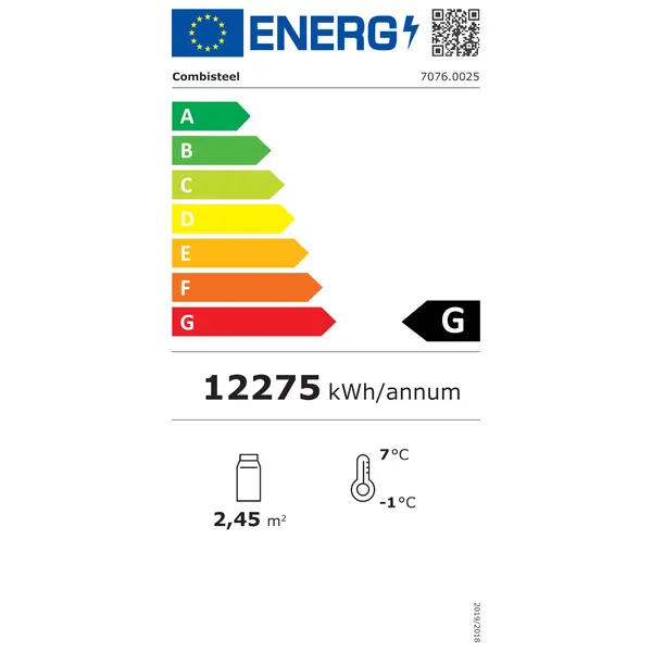 Vlees-/Viskoeltoonbank | RICK | -1°C/+7°C | Plaatkoeling | Kantelruit | 2570x1095x1250(h)mm
