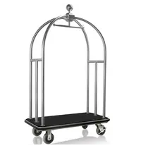 WAS Germany Bagagetrolley | UNITY | RVS | Zwart | Wielen (Geremd) | 1120x600x1850(h)mm 