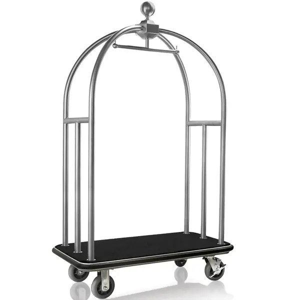 Bagagetrolley | UNITY | RVS | Zwart | Wielen (Geremd) | 1120x600x1850(h)mm