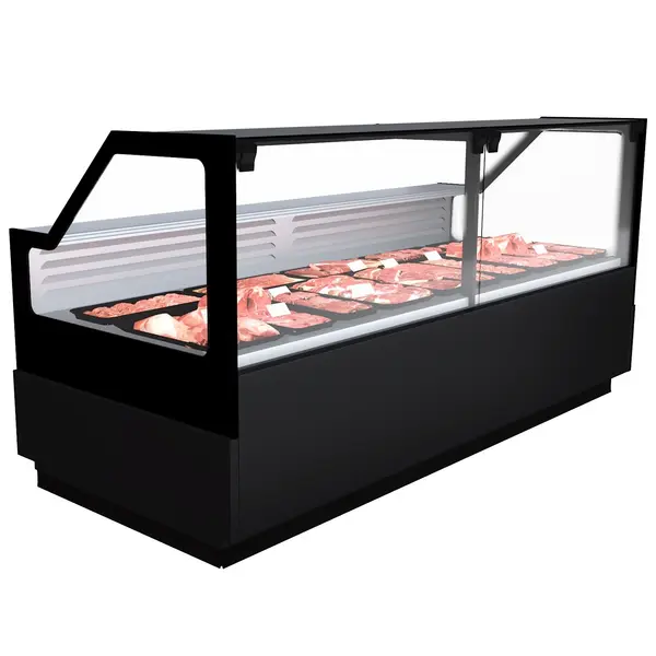 Vlees-/Viskoeltoonbank | RICK | -1°C/+7°C | Plaatkoeling | Kantelruit | 2870x1095x1250(h)mm