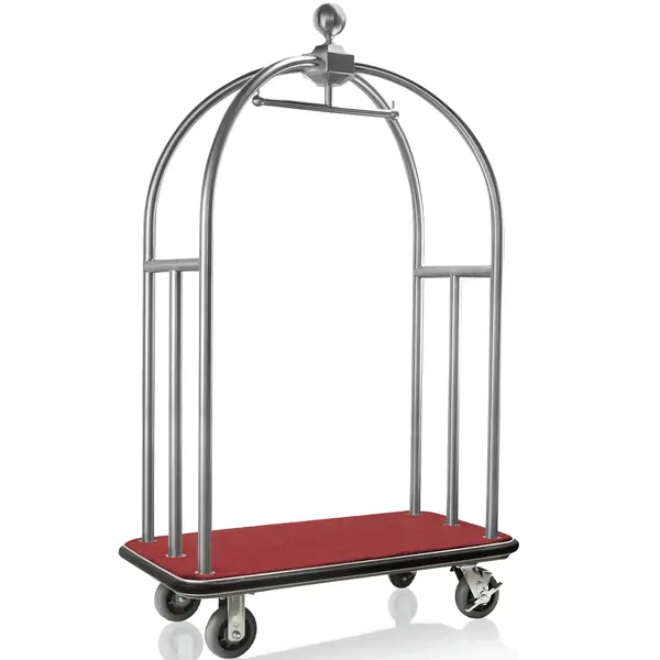 Bagagetrolley | UNITY | RVS | Rood | Wielen (Geremd) | 1120x600x1850(h)mm