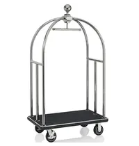 WAS Germany Bagagetrolley | UNITY | RVS | Zwart | Wielen (Geremd) | 1120x600x1850(h)mm 