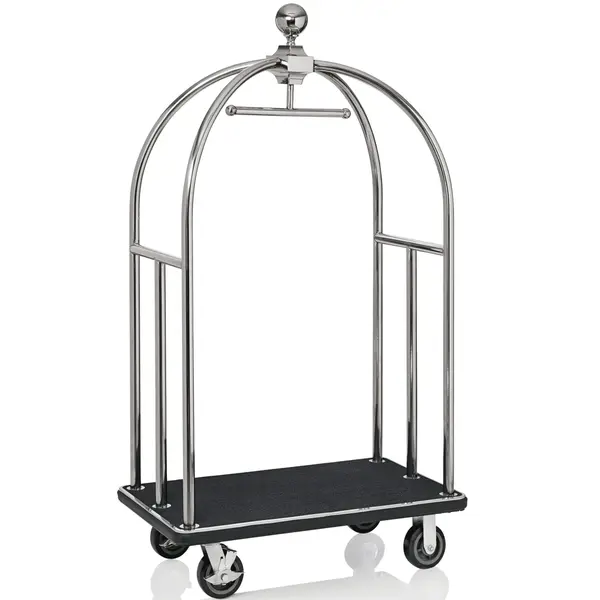 Bagagetrolley | UNITY | RVS | Zwart | Wielen (Geremd) | 1120x600x1850(h)mm