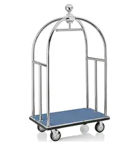WAS Germany Bagagetrolley | UNITY | RVS | Blauw | Wielen (Geremd) | 1120x600x1850(h)mm 