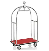 WAS Germany Bagagetrolley | UNITY | RVS | Rood | Wielen (Geremd) | 1120x600x1850(h)mm 