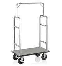 WAS Germany Bagagetrolley | TRANSIT | RVS | Grijs | Wielen (Geremd) | 1120x600x1850(h)mm