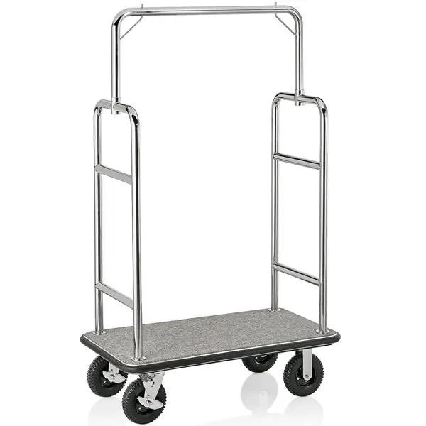Bagagetrolley | TRANSIT | RVS | Grijs | Wielen (Geremd) | 1120x600x1850(h)mm