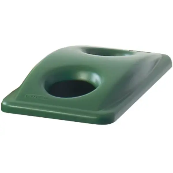 Deksel | Kunststof | Groen | Rubbermaid SLIM JIM Afvalbakken | Ronde Gaten | 290x518x70(h)mm