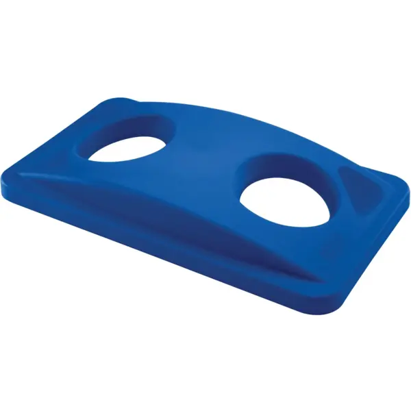 Deksel | Kunststof | Blauw | Rubbermaid SLIM JIM Afvalbakken | Ronde Gaten | 290x518x70(h)mm
