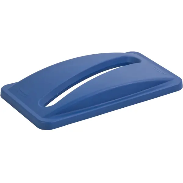Deksel | Kunststof | Blauw | Rubbermaid SLIM JIM Afvalbakken | Sleuf-Gat | 290x518x70(h)mm