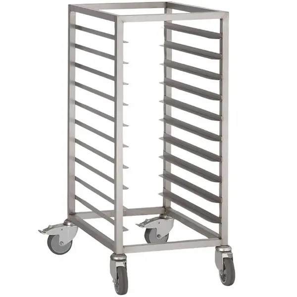 Regaalwagen | RVS | 10 Etages (1/1 GN) | Wielen (Geremd) | 380x550x900(h)mm