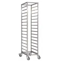 Gastro M Regaalwagen | RVS | 18 Etages (2/1 GN) | Wielen (Geremd) | 620x700x1800(h)mm