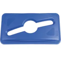 Rubbermaid Deksel | Kunststof | Blauw | Rubbermaid SLIM JIM Afvalbakken | Propellor-Gat | 292x517x70(h)mm