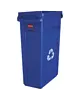 Rubbermaid Afvalbak | SLIM JIM | Kunststof | Blauw/Wit | 87L | Open | Afvalscheiding | 279x558x762(h)mm 