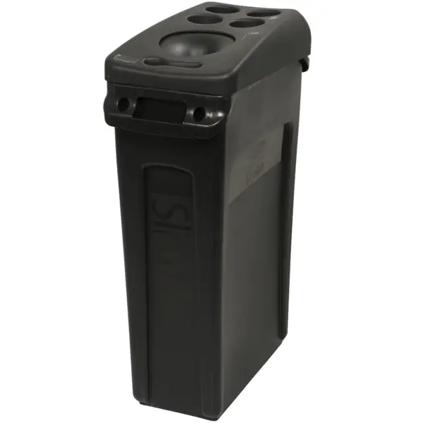 Afvalbak | SLIM JIM | Kunststof | Zwart | 87L | Open | 279x558x762(h)mm