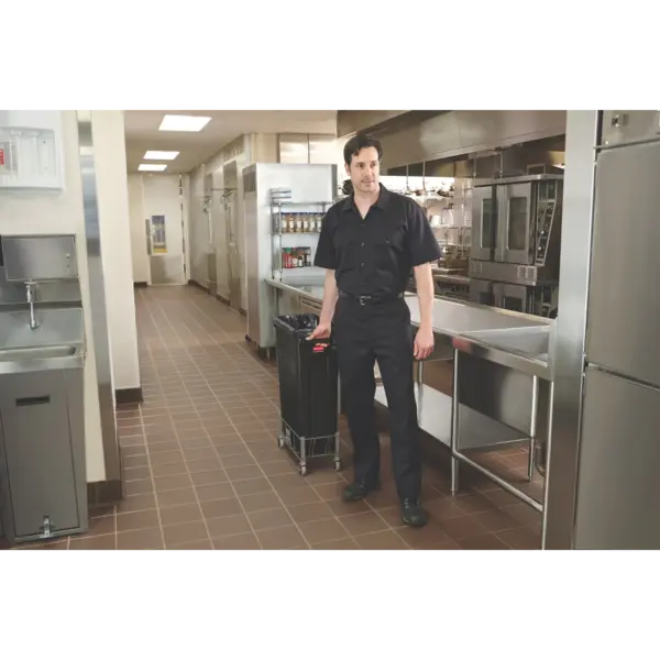 Afvalbak | SLIM JIM | Kunststof | Zwart | 87L | Open | 279x558x762(h)mm