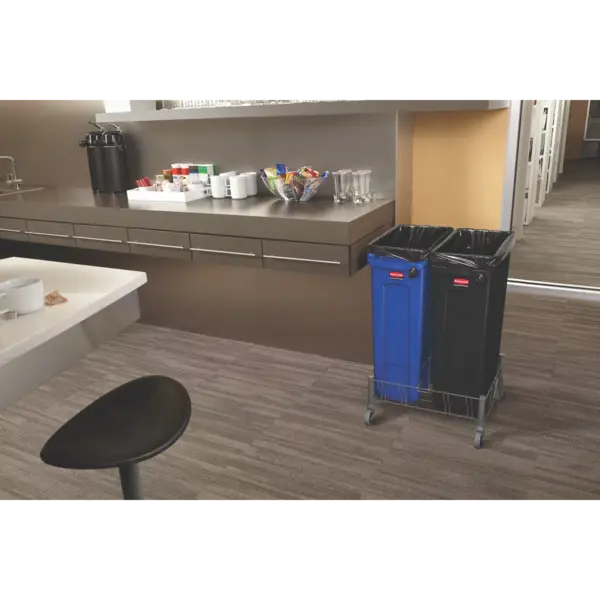 Afvalbak | SLIM JIM | Kunststof | Zwart | 87L | Open | 279x558x762(h)mm