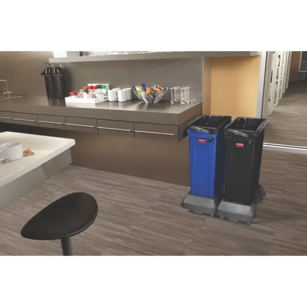 Afvalbak | SLIM JIM | Kunststof | Zwart | 87L | Open | 279x558x762(h)mm