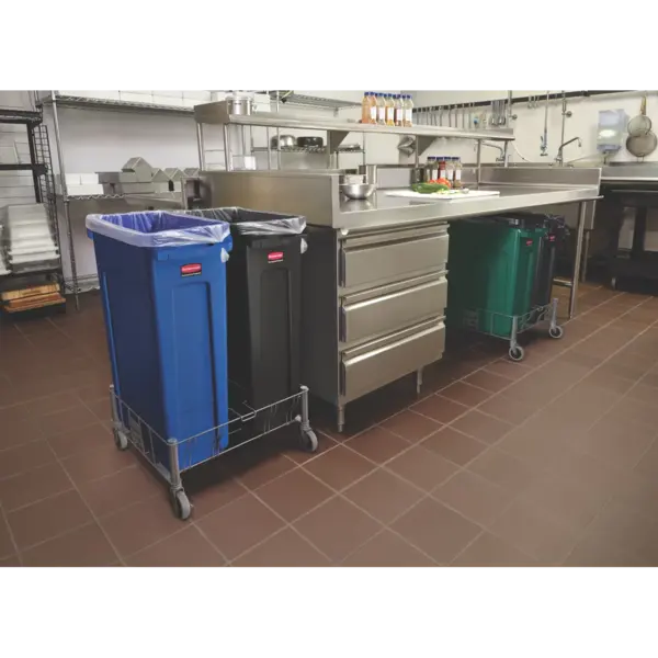 Afvalbak | SLIM JIM | Kunststof | Zwart | 87L | Open | 279x558x762(h)mm