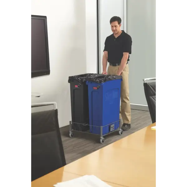 Afvalbak | SLIM JIM | Kunststof | Zwart | 87L | Open | 279x558x762(h)mm