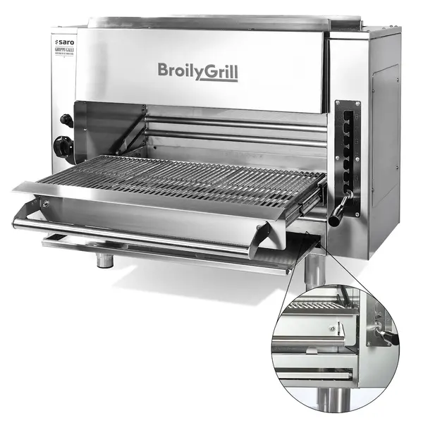 High Speed Grill | BroilyGrill | Gas | Oppervlak 696x380 (RVS) | ≤850°C | 12.8kW | Waakvlam/Piëzo | 980x630x745(h)mm