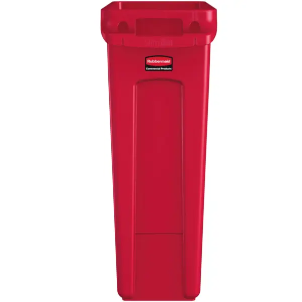 Afvalbak | SLIM JIM | Kunststof | Rood | 87L | Open | 279x558x762(h)mm