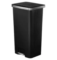 EKO Pedaalemmer | HANA | Kunststof/RVS | Zwart | 90L | Klapdeksel | 375x450x825(h)mm 