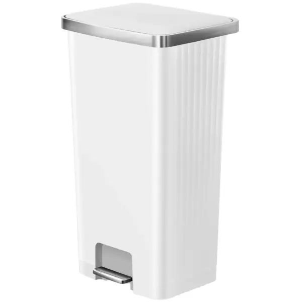 Pedaalemmer | HANA 2 | Kunststof/RVS | Wit | 90L | Klapdeksel | 375x450x825(h)mm