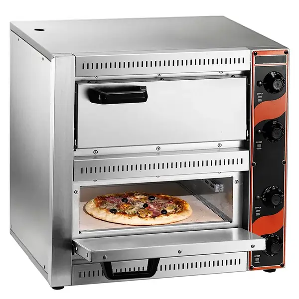 Pizzaoven | PALERMO | Elektrisch | 1+1x Ø33cm | 50°C/300°C | 5kW (2x 230V) | 530x434x520(h)mm