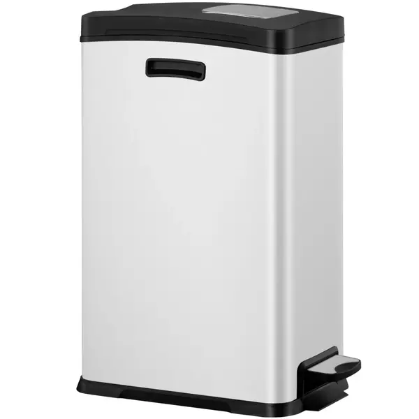 Pedaalemmer | REJOICE | RVS | Wit | 30L | Klapdeksel | Anti Fingerprint | 459x264x636(h)mm