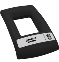 V-Part Deksel | Kunststof | Zwart | V-part ENVIROBIN MINI/MIDI Afvalbakken | Rechthoekig-Gat