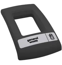 V-Part Deksel | Kunststof | Grijs | V-part ENVIROBIN MINI/MIDI Afvalbakken | Rechthoekig-Gat 