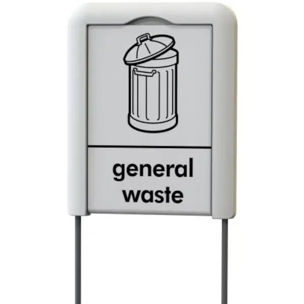 Aanduidingsbordje | General Waste | V-part ENVIROBIN MIDI Afvalbakken | 210x1344(h)mm