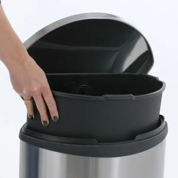 Pedaalemmer | SHELL BIN | RVS | 30L | Klapdeksel | Anti Fingerprint | 340x375x690(h)mm