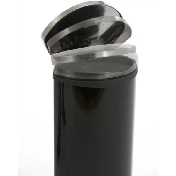 Pedaalemmer | SHELL BIN | RVS | Zwart | 30L | Klapdeksel | Anti Fingerprint | 340x375x690(h)mm