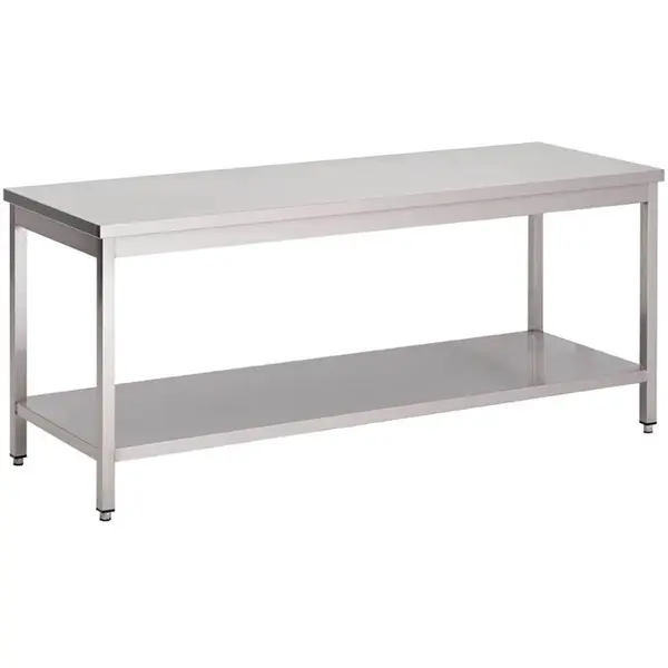 Werktafel | RVS | Bodemschap | Diepte 700 | Hoogte 880/930 | Breedte 700-2000