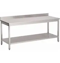 Gastro M Werktafel | RVS | Bodemschap | Diepte 700 | Hoogte 880/930 | Breedte 700-2000 | Achteropstand 