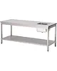 Gastro M Cheftafel | RVS | Spoelbak (Rechts) | Bodemschap | 1800x700x850/900(h)mm 