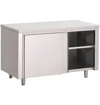 Gastro M Werkbank | RVS | Schuifdeuren | Diepte 700 | Hoogte 880/930 | Breedte 1000-2000