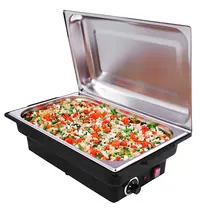 Saro Chafing Dish | LORENA | Elektrisch | Zwart/RVS | 1/1 GN | 9L | 0°C/85°C | 0.9kW (230V) | 580x347x254(h)mm