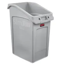 Rubbermaid Afvalbak | SLIM JIM | Kunststof | Grijs | 49L | Open | 284x565x663(h)mm 