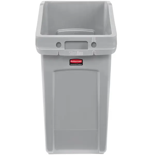 Afvalbak | SLIM JIM | Kunststof | Grijs | 49L | Open | 284x565x663(h)mm