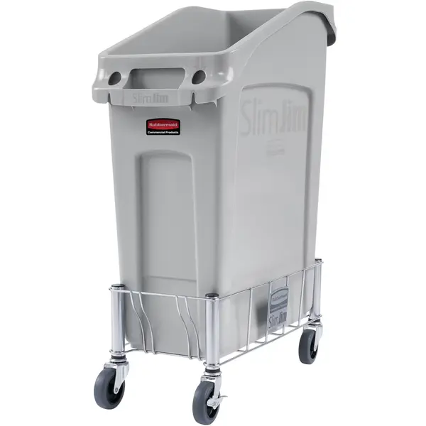 Afvalbak | SLIM JIM | Kunststof | Grijs | 49L | Open | 284x565x663(h)mm