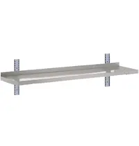 Gastro M Wandschap | RVS | 1 Niveau | Diepte 400 | Hoogte 250 | Breedte 1000-2000 | Incl. Wandsteunen