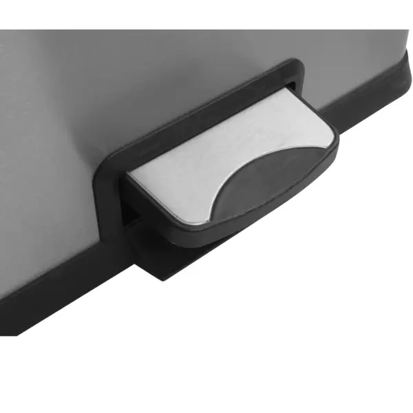 Pedaalemmer | REJOICE | RVS/Kunststof | Zwart | 24L | Klapdeksel | Afvalscheiding | Anti Fingerprint | 405x382x430(h)mm