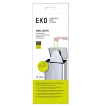 EKO Afvalzakken | Kunststof | Wit | 15L | EKO Afvalbakken | 480 Stuks | 450x500(h)mm