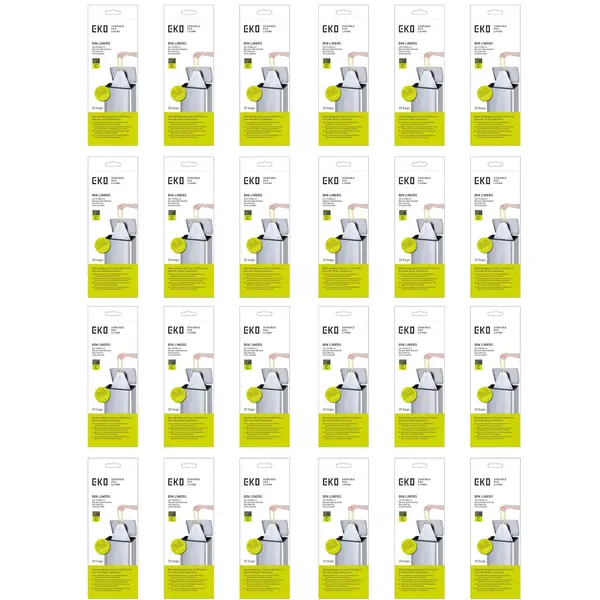 Afvalzakken | Kunststof | Wit | 15L | EKO Afvalbakken | 480 Stuks | 450x500(h)mm