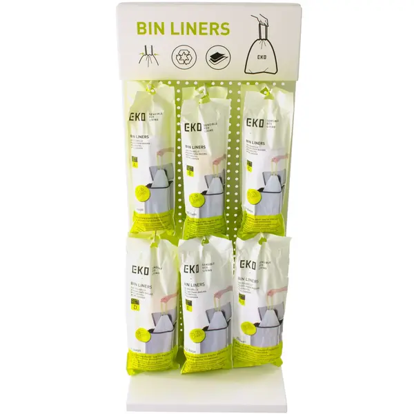 Afvalzakken | Kunststof | Wit | 15L | EKO Afvalbakken | 480 Stuks | 450x500(h)mm