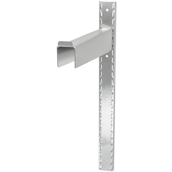 Wandrek | RVS | 1 Niveau | Diepte 400 | Hoogte 250 | Breedte 1000-2000 | Incl. Wandsteunen